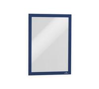 Durable Duraframe Self Adhesive Magnetic Signage Frame - 10 Pack - A4 Blue