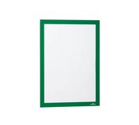 Durable DURAFRAME Self-Adhesive Magnetic Frame | A4 Format In Green | Pack of 10 Frames | Document Frame for Professional Internal Signage