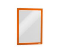 Durable DURAFRAME Self Adhesive Magnetic Signage Frame | 10 Pack | A4 Orange