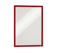 Durable DURAFRAME Self Adhesive Magnetic Signage Frame | 2 Pack | A3 Red