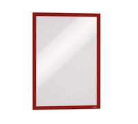 Durable Duraframe Self Adhesive Magnetic Signage Frame - 2 Pack - A3 Red