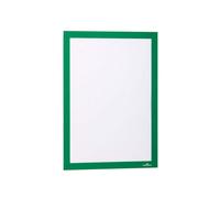Durable Duraframe Self Adhesive Magnetic Signage Frame - 2 Pack - A4 Green