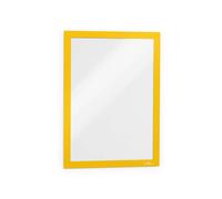 Durable DURAFRAME Self Adhesive Magnetic Signage Frame | 2 Pack | A4 Yellow