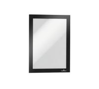 Durable Duraframe Self Adhesive Magnetic Signage Frame - 2 Pack - A5 Black