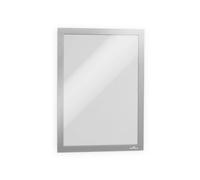 Durable DURAFRAME Self Adhesive Magnetic Signage Frame | A4 Silver