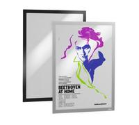 Durable DURAFRAME Self-Adhesive Window Wall Poster Signage Frame UV | A2 Silver