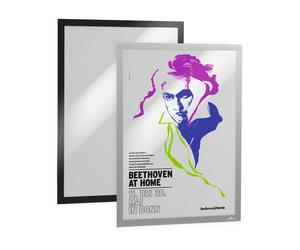 Durable DURAFRAME Self-Adhesive Window Wall Poster Signage Frame UV | A2 Silver