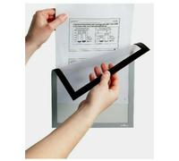 Durable DURAFRAME Signage Magnetic Display Photo Frame A4 Silver Pack of 40