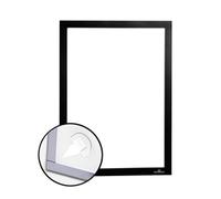 Durable Duraframe Wallpaper Self Adhesive Magnetic Signage Frame, A4 Black