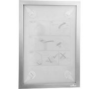 DURABLE DURAFRAME Wallpaper A4 Display Frame Adhesive Silver Adhesive PVC (Polyvinyl Chloride) 484323 25 (W) x 0.2 (D) x 37.2 (H) cm 484323