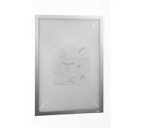 Durable DURAFRAME WALLPAPER Self-Adhesive Magnetic Frame, A3 Silver, Pack of 1, Removable, For Sensitive Surfaces