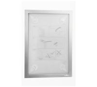 Durable Duraframe Wallpaper Self Adhesive Magnetic Signage Frame, A4 Silver