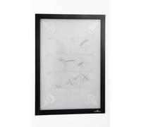 Durable Duraframe Wallpaper Self Adhesive Magnetic Signage Frame, A4 Black