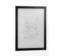 Durable DURAFRAME WALLPAPER Self-Adhesive Magnetic Frame, A4 Black, Pack of 1, For Sensitive Surfaces, Removable, Self-Adhesive Attachment
