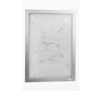 Durable DURAFRAME Wallpaper Self Adhesive Magnetic Signage Frame - A4 Silver Durable Silver 1 Pack