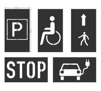 Durable Duraline Car Park Parking Space Floor Marking 6 Stencil Set - 100 X 58Cm