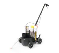 Durable DURALINE EasyTrack Floor Marking Trolley - Adjustable Spray Paint Tool - Helps Evenly Distribute Spray Paint - Dual Can System