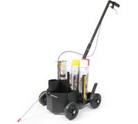 Durable DURALINE EasyTrack Floor Marking Trolley - Adjustable Spray Paint Tool - Helps Evenly Distribute Spray Paint - Dual Can System