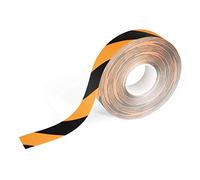 Durable DURALINE Floor Marking Tape - Removable Self-Adhesive & Anti-Slip - 30 Metre Roll - Perfect for Marking Safety Hazards in Warehouses - Yellow and Black