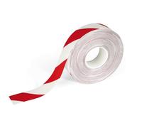 Durable Duraline Floor Marking Tape, Self-Adhesive and Non-Slip Marking Tape, 50 mm x 0.5 mm x 30 m (W x H x L), Red/White, 1021132