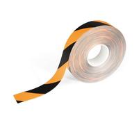 Durable Duraline Floor Marking Tape, Self-Adhesive and Non-Slip Marking Tape, 50 mm x 0.5 mm x 30 m (W x H x L), Black/Yellow, 1021130