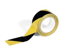 DURABLE DURALINE Floor Marking Tape - Self-Adhesive Temporary Marking Tape - 33 Metre Roll - Perfect for Temporary Marking - Yellow/Black