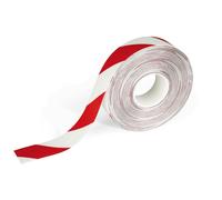 Durable DURALINE STRONG Floor Marking Tape - Anti-Slip - Thickness 0.7mm & 30 Metre Roll - Perfect for Marking Safety Hazards in Warehouses - Red and White