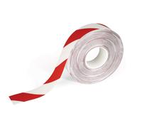 Durable DURALINE Safety Non-Slip Hazard Warning Tape | 50mm x 30m | Red/White in Red Durable Red