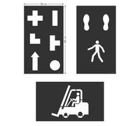 Durable Duraline Warehouse Floor Marking 9 Stencil Set Logistics - 100 X 58Cm