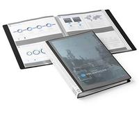 Durable Duralook Plus Display Book A4, Includes 40 Pockets, Black | Presentation Folder Made from Polypropylene, With Spine Label, Transparent Front Cover Pocket, Made in Poland