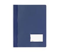 Durable DURALUX A4 Document Folder Dark Blue | Made From PVC | Extra Wide For Filing Punched Pockets | Pack of 25