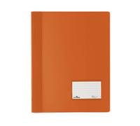 Durable DURALUX A4 Document Folder Orange | Made From PVC | Extra Wide For Filing Punched Pockets | Pack of 25