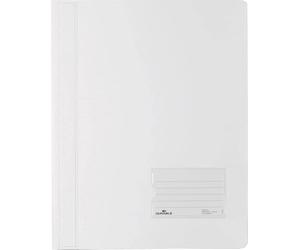 Durable DURALUX A4 Document Folder White | Made From PVC | Extra Wide For Filing Punched Pockets | Pack of 25
