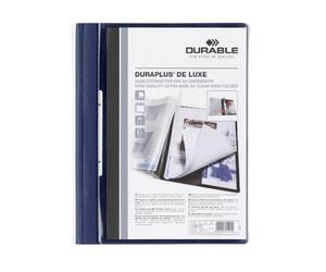 Durable Duraplus De Luxe 258907 Clear View Presentation Folder A4 - Dark Blue (Pack of 25)