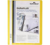 Durable DURAPLUS Presentation Folder - Pack of 25 A4 Yellow Folders - Ideal for Storing Presentations, Invoices, Quotations, School Work & More