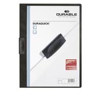 Durable DURAQUICK 20 Sheet Document Clip File Folder | 20 Pack | A4 Black
