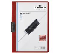 Durable DURAQUICK 20 Sheet Document Clip File Folder | 20 Pack | A4 Red