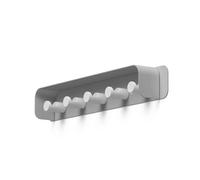 Durable DURASTORE Aluminium Wall Mounted Coat Rack 5 Hooks with Shelf | Grey