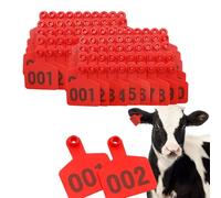 Durable Ear Tags for Livestock Tracking - Numbered 001-500 for Cattle, Sheep, Goats, and Pigs - Ideal for Farming Management