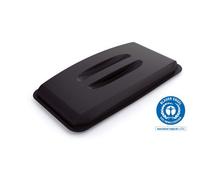 Durable Eco 60L Bin Lid Black - Recycled Plastic Rectangular Lid - Durabin