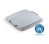 Durable ECO 90L Bin Lid Grey - Recycled Plastic Square Lid - DURABIN