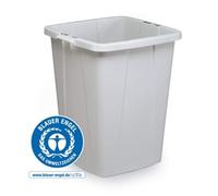 Durable ECO 90L Waste Bin Grey | Strong Square Recycling Bin | DURABIN