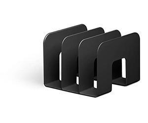 Durable Eco-Friendly Catalogue and Book Stand, Pack of 2, Black | File Organiser, Made from Eco Plastic, Blue Angel Certified, 3 Compartment Divider, Made in Germany