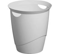 Durable Eco-Friendly Plastic Waste Paper Bin, Grey, 16 Litre Capacity | Small Bin for Bedrooms, Offices and Bathrooms, Blue Angel Certified, Grip Handles, Made in Germany