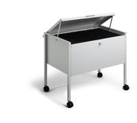 Durable ECO Locking Lid Suspension File Trolley | for 80 A4 Folders | Grey