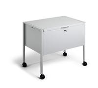 Durable ECO Locking Lid Suspension File Trolley for 80 A4 Folders Grey