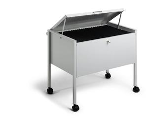 Durable ECO Locking Lid Suspension File Trolley | for 80 A4 Folders | Grey
