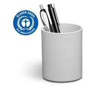 Durable ECO Plastic Pen Pot Pencil Holder Desk Tidy Organiser | 6 Pack | Grey