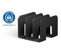 Durable ECO Recycled Plastic Magazine Stand Desk File Holder | 2 Pack | Black