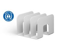 Durable ECO Recycled Plastic Magazine Stand Desk File Holder | 2 Pack | Grey